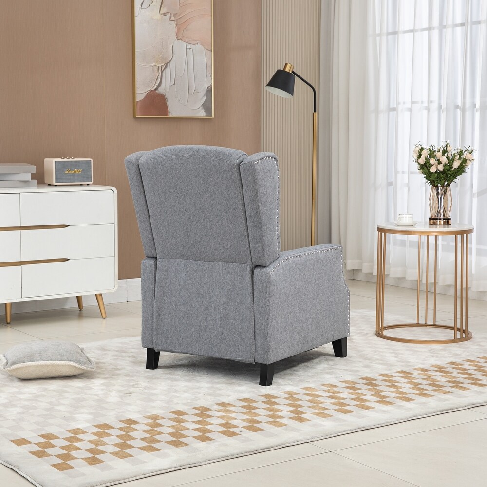 Lounge Chair Accent Arm Chair Recliner Chair Grey Wingback Chairs