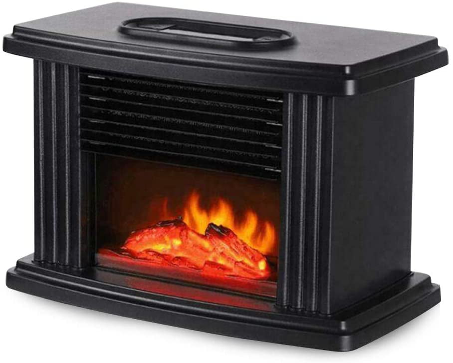 TFCFL 1000W Electric Fireplace Fast Heating Space Heater 3D Flame Stove Log Burner