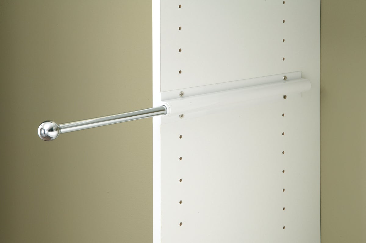 Easy Track Sliding Valet Closet Rod White