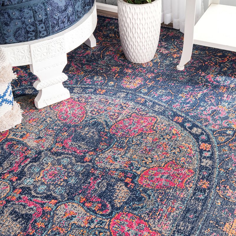 nuLOOM Stone Washed Mandala Celina Floral Rug