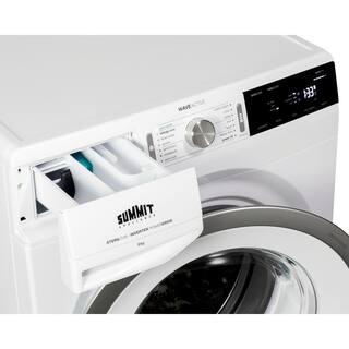 Summit Appliance 24 in. 2.3 cu.ft. 240-Volt Stackable in White Front Loading Washing Machine SLW241W