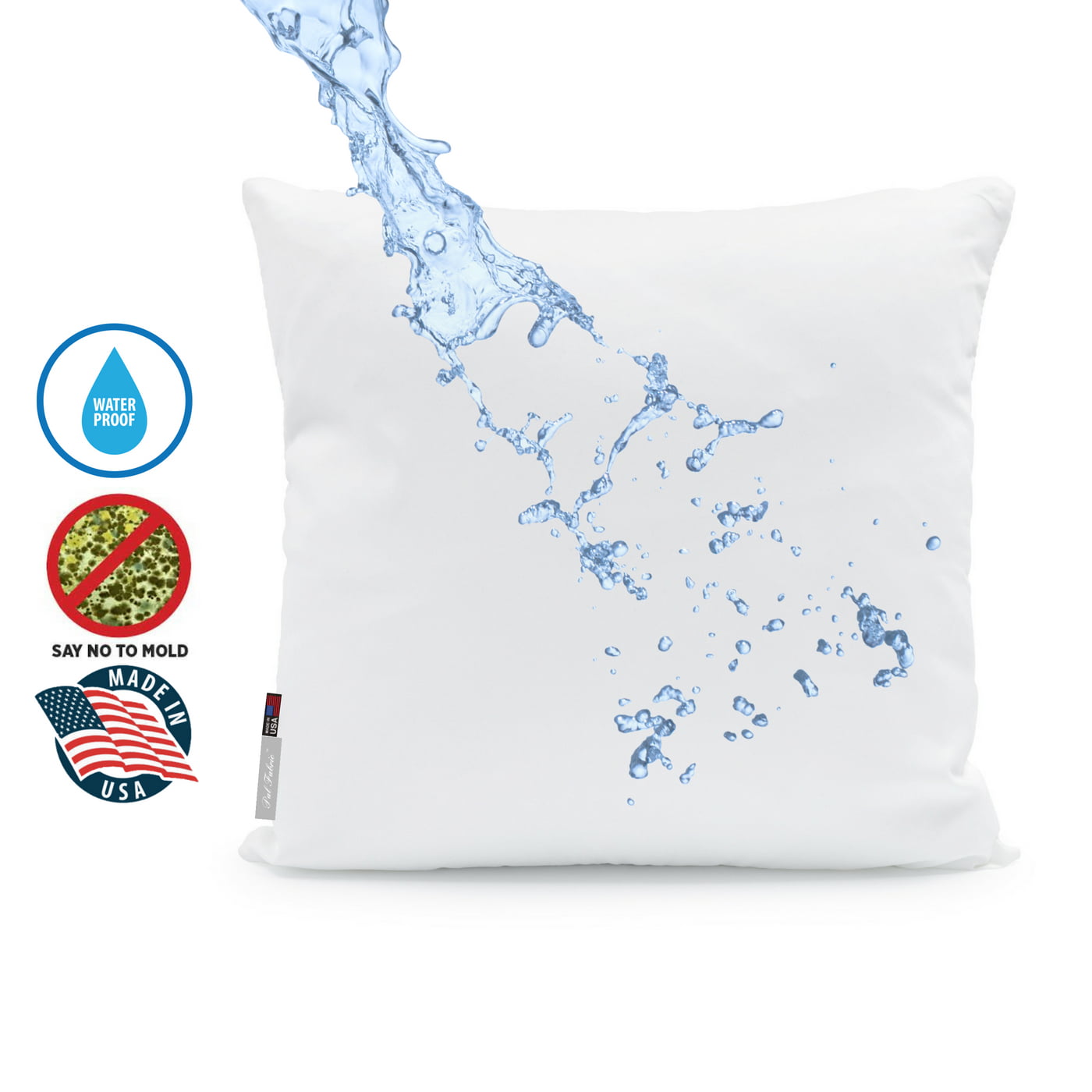 Pal Fabric 28x28 Inch Outdoor Anti-Mold Water Resistant Square Pillow Insert 100% Hypoallergenic  Polyester Microfiber