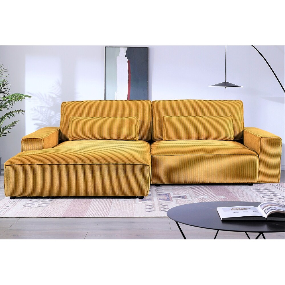 US Pride Furniture 105.52''W Oversized Faing Chaise Sectional Sofa