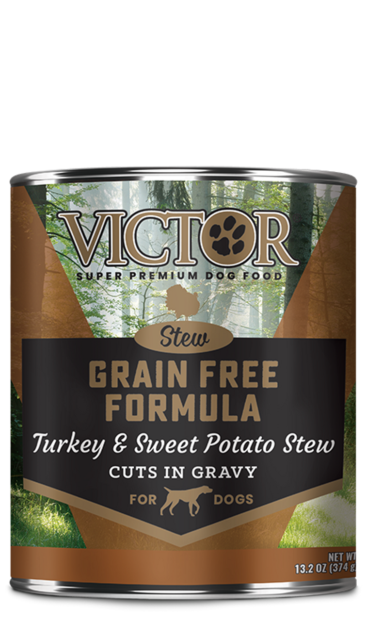 Victor Grain Free Turkey and Sweet Potato Stew Canned Dog Food， 13.2 Oz.