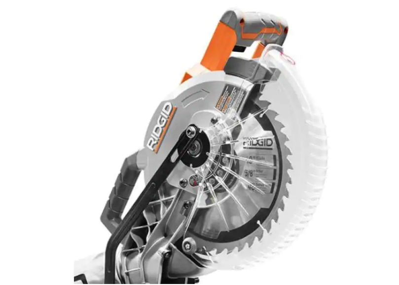 RIDGID R4113-AC9946 15 Amp 10 in. Dual Miter Saw with LED Cut Line Indicator with Universal Mobile Miter Saw Stand