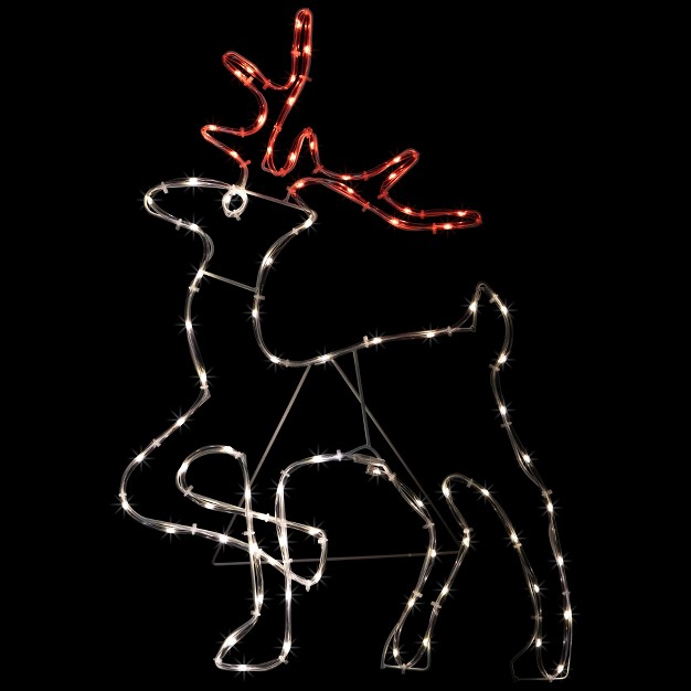 Lighted Standing Reindeer Silhouette Outdoor Christmas Decoration