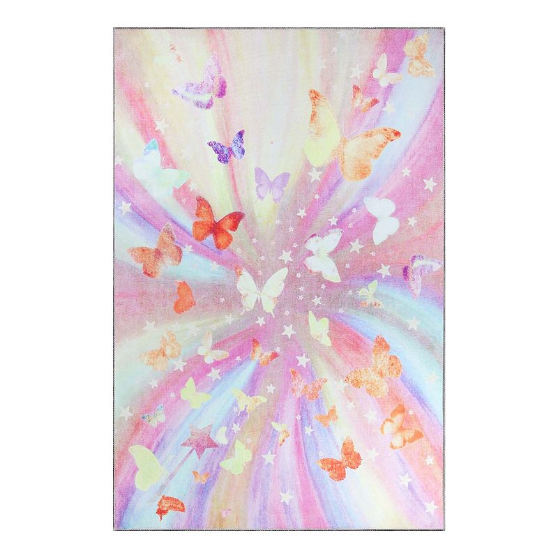 Superior Colorful Butterfly Indoor Area Rug