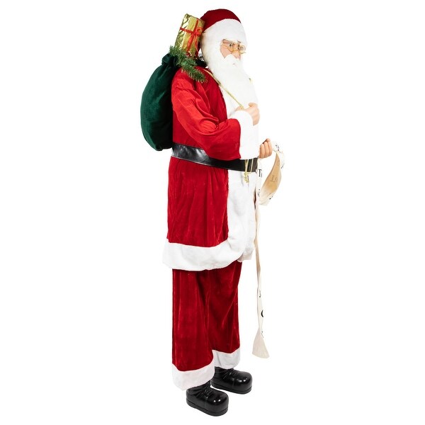 72 Red White Santa Claus with Naughty or Nice List Christmas Figure