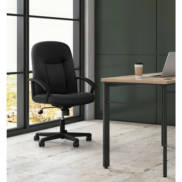 HON HVL601 Series Executive High-Back Chair， Supports Up to 250 lb， 17.44