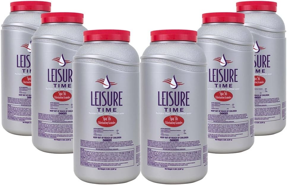 Leisure Time E5-06 Spa 56 Chlorinating Granules for Spas and Hot Tubs, 5-Pounds, 6-Pack