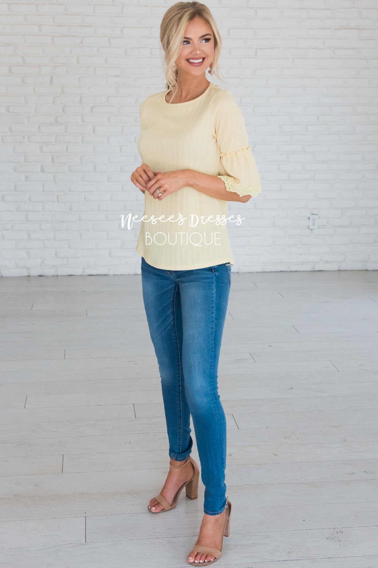 Just One Wish Bell Sleeve Top