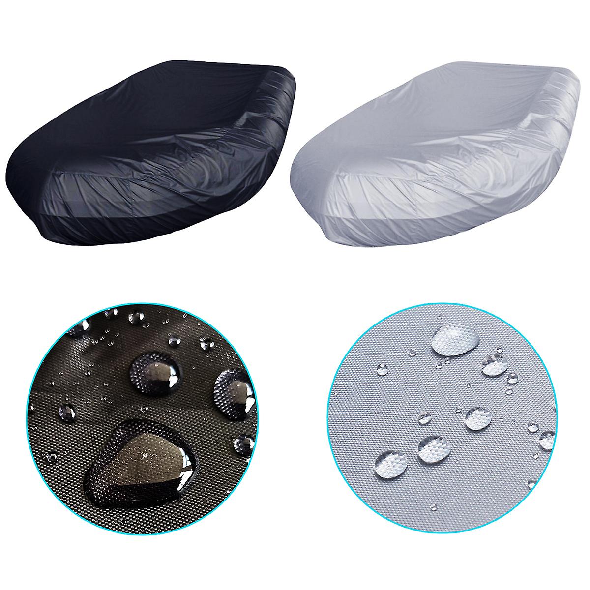 Born Pretty Marine Boat Cover 7.5-17ft Waterproof Dustproof Anti Uv Ice Snow Inflatable Boat Dinghy Fishing Rubber Boat Kayak Sun Cover