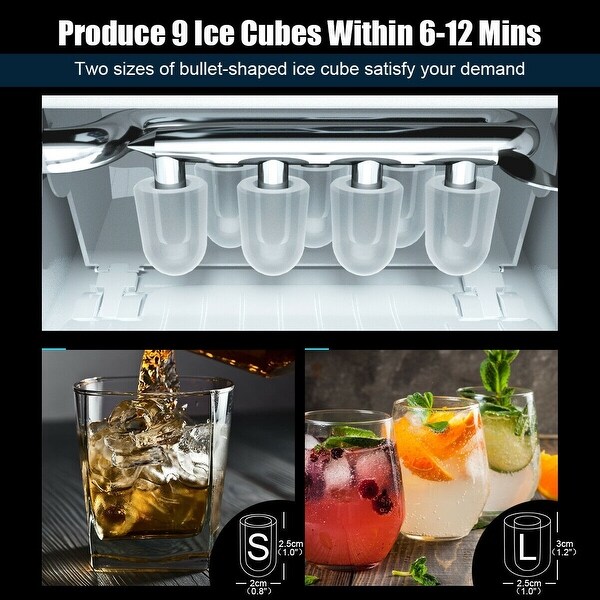 2-In-1 Ice Maker Water Dispenser 36lbs/24H LCD Display - 10