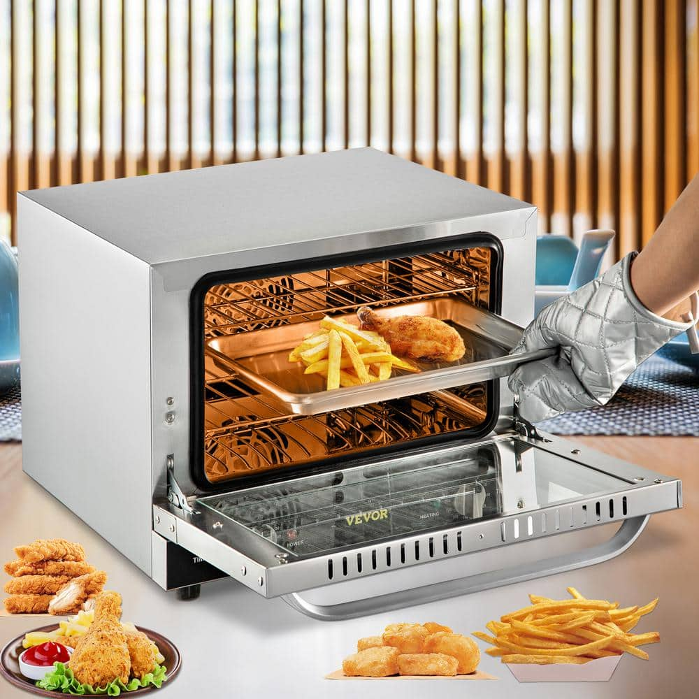 VEVOR 1440-Watt Commercial Convection Oven 19 qt. Quarter-Size Conventional Oven 3-Tier Toaster Electric Baking Oven, 120-Volt RFXHLM20L110VGKHUV1