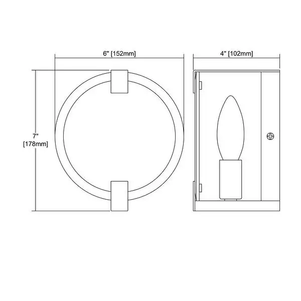 Clasped Glass 1-Light Vanity Sconce in Polished Chrome with Clear Beveled Glass