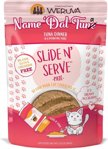 Weruva Slide N' Serve Name 'Dat Tuna Tuna Dinner Pate Grain-Free Cat Food Pouches