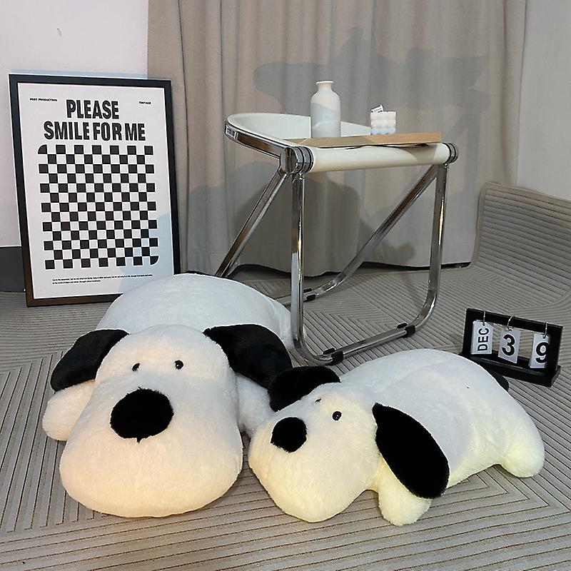 Plush Black and White Dog， Ultra-soft Plush Toy Great Gift For Dog Lovers