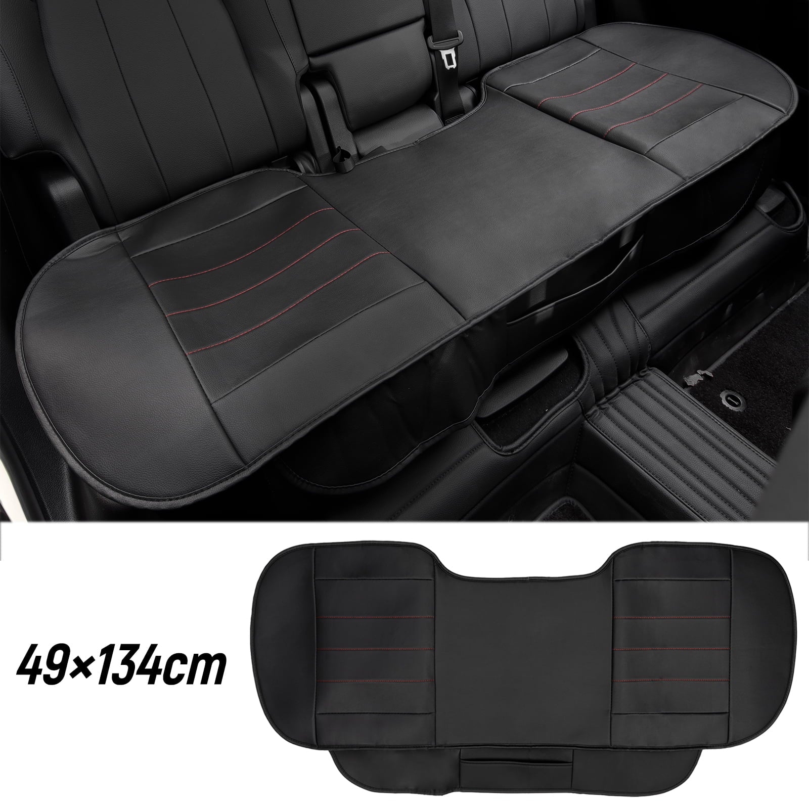 Car Rear Row Seat Cushion Cover Pad PU Leather Protector Full Surround Waterproof Universal