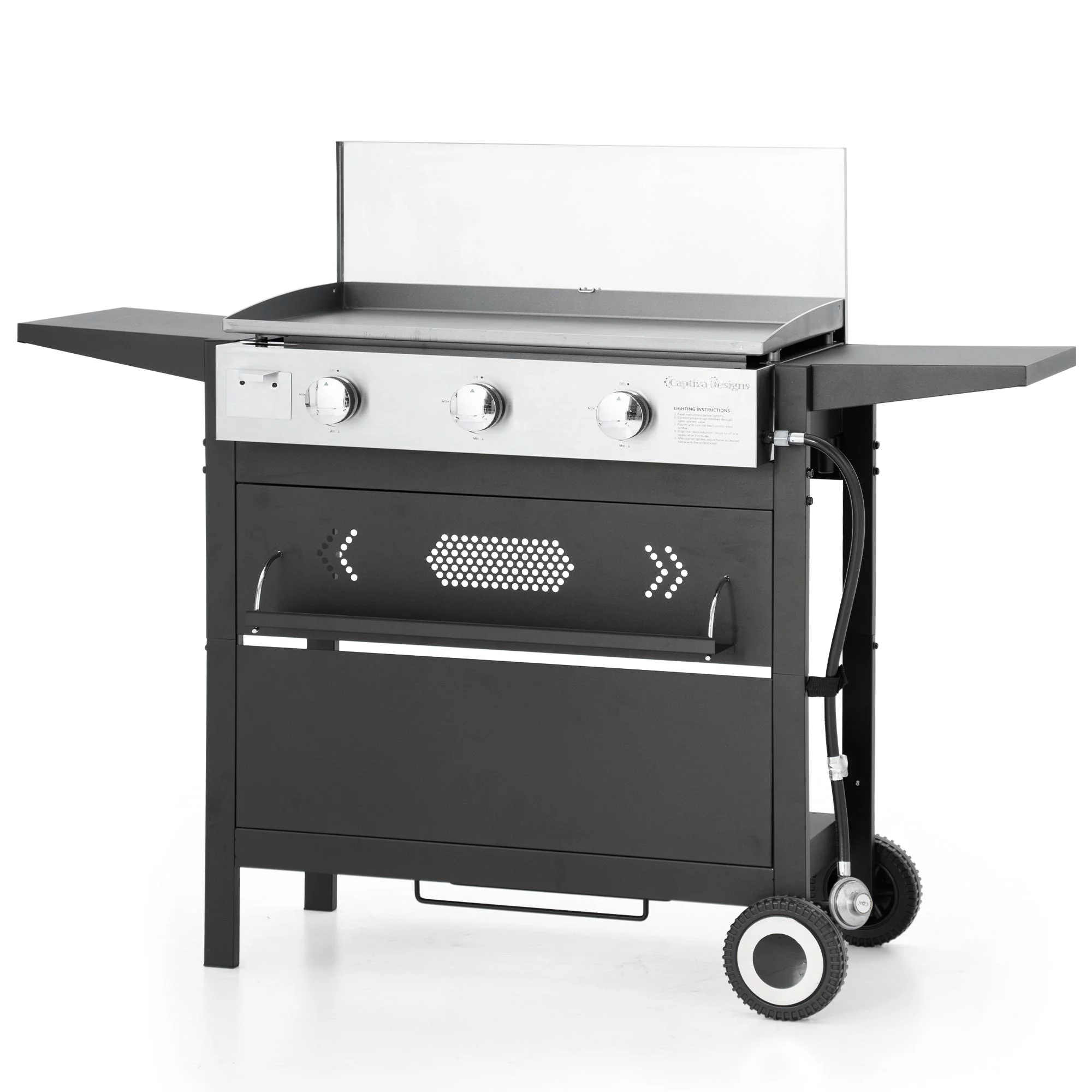 Sophia and William 3-Burners Gas Griddle Portable Flat Table Top BBQ Grill 33，000 BUT