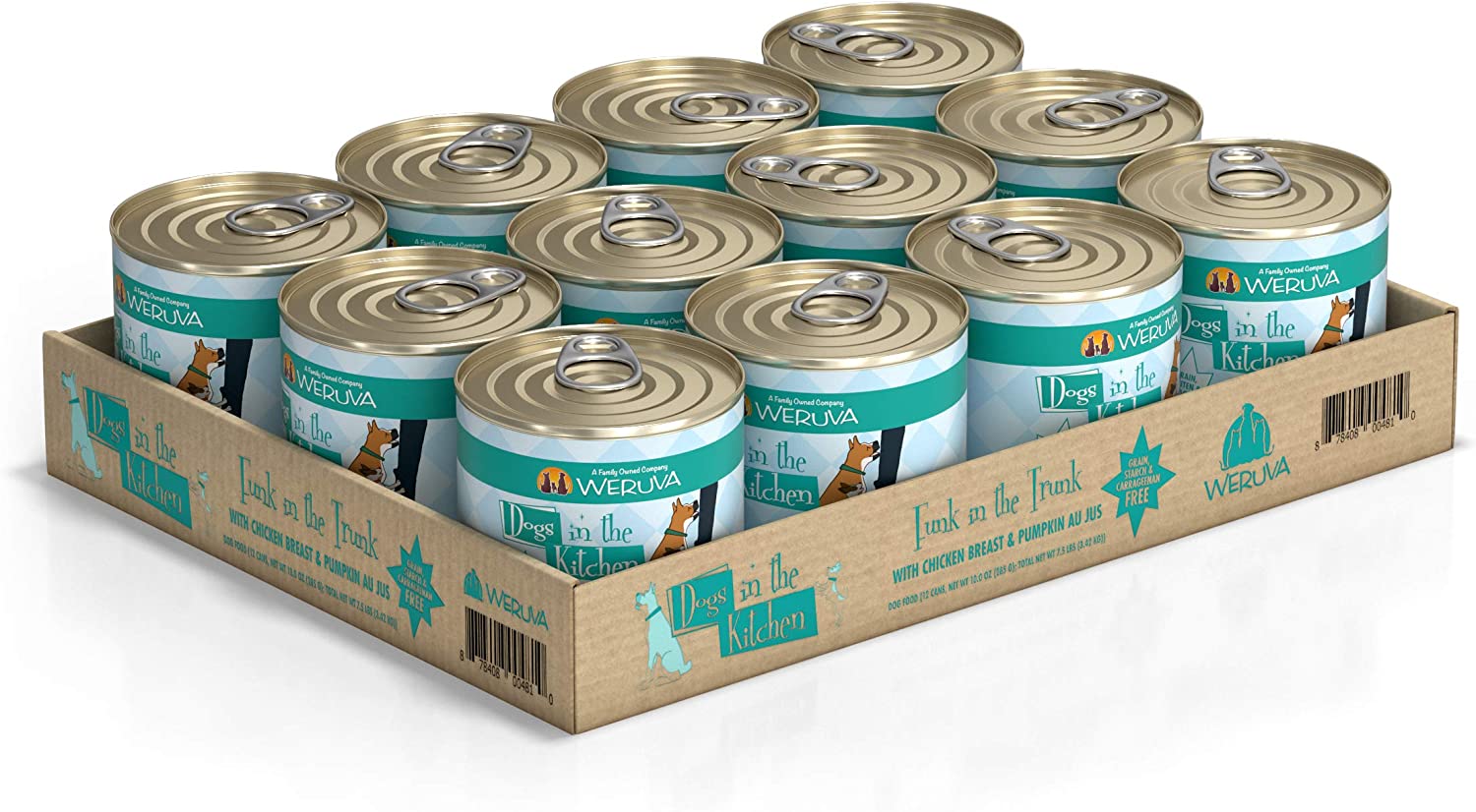 Weruva Dogs in the Kitchen Funk in the Trunk with Chicken Breast and Pumpkin Au Jus Grain-Free Canned Dog Food 10-oz can case of 12