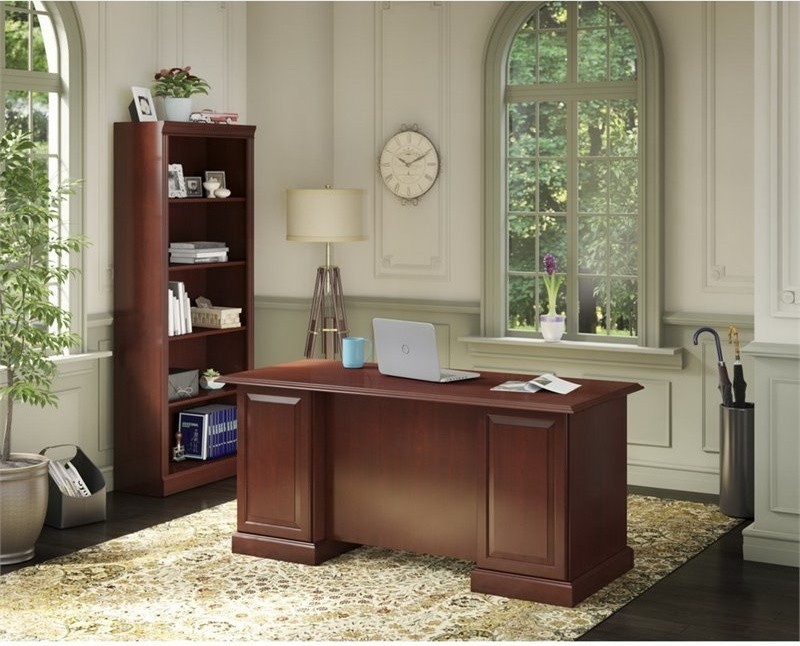 Kathy Ireland Office by Bennington 5 Shelf Bookcase   Transitional   Bookcases   by Arcadian Home  ampLighting  Houzz