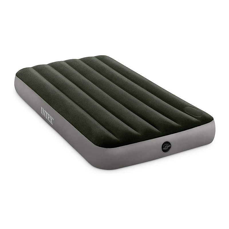 Intex Dura-Beam Standard Series Downy Airbed with Built-In Foot Pump， Full Size