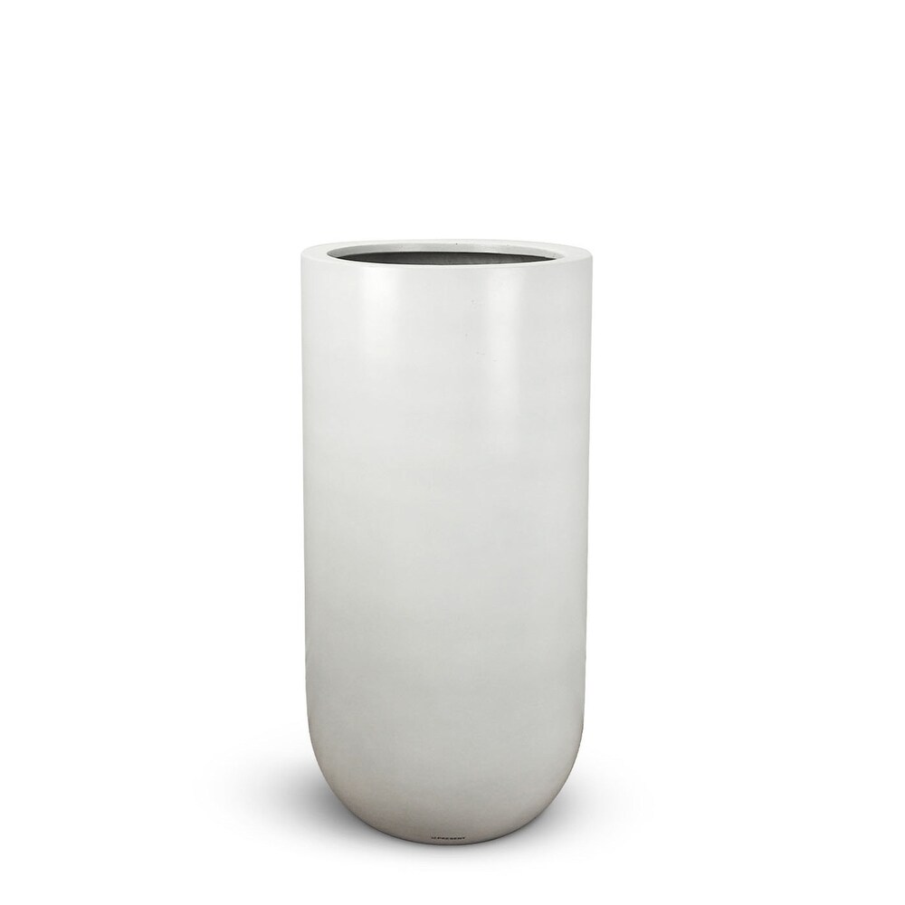 Round Bottom Planter in White Matte Finish 36\