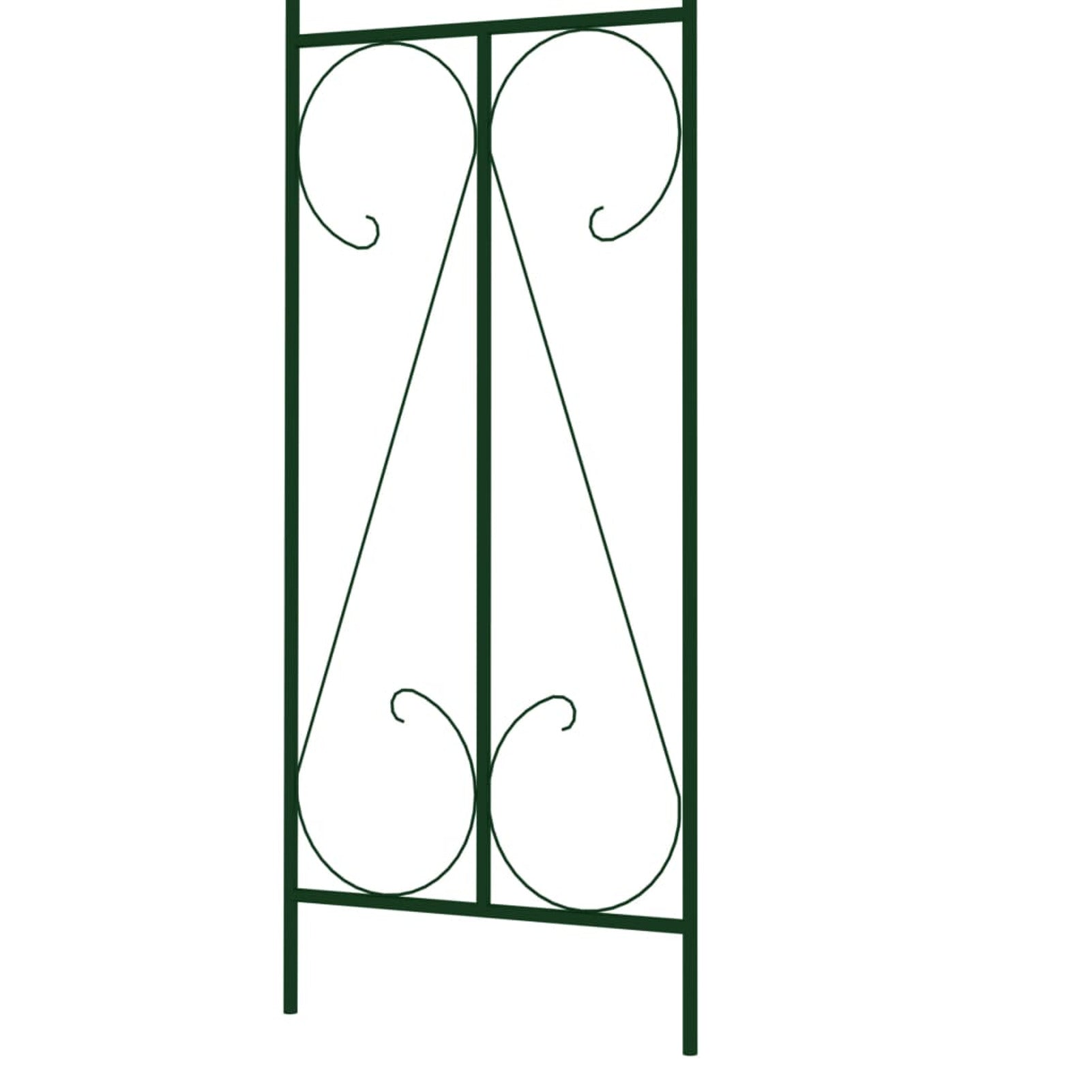 CACAGOO Garden Arch Black 47.2"x15"x101.6" Iron