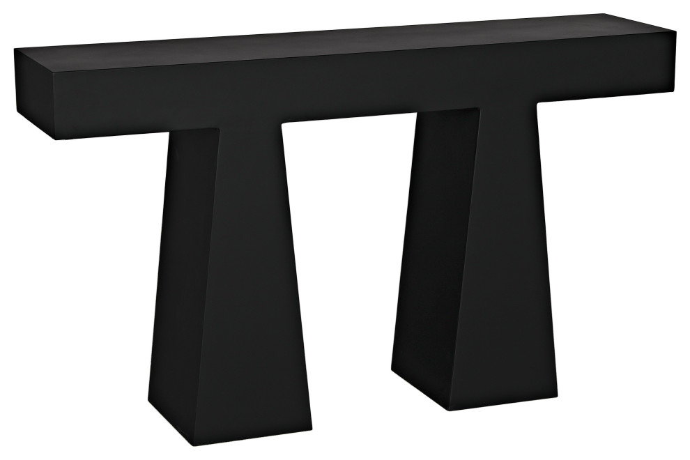 Noir Furniture Wendell Console Table With Matte Black Finish GCON403MTB   Industrial   Console Tables   by Noir  Houzz