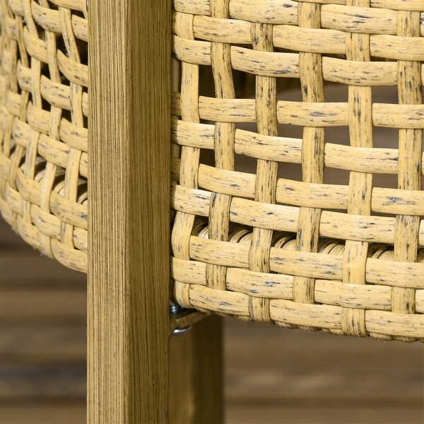 Outsunny 2 Piece Wicker Patio Table Set