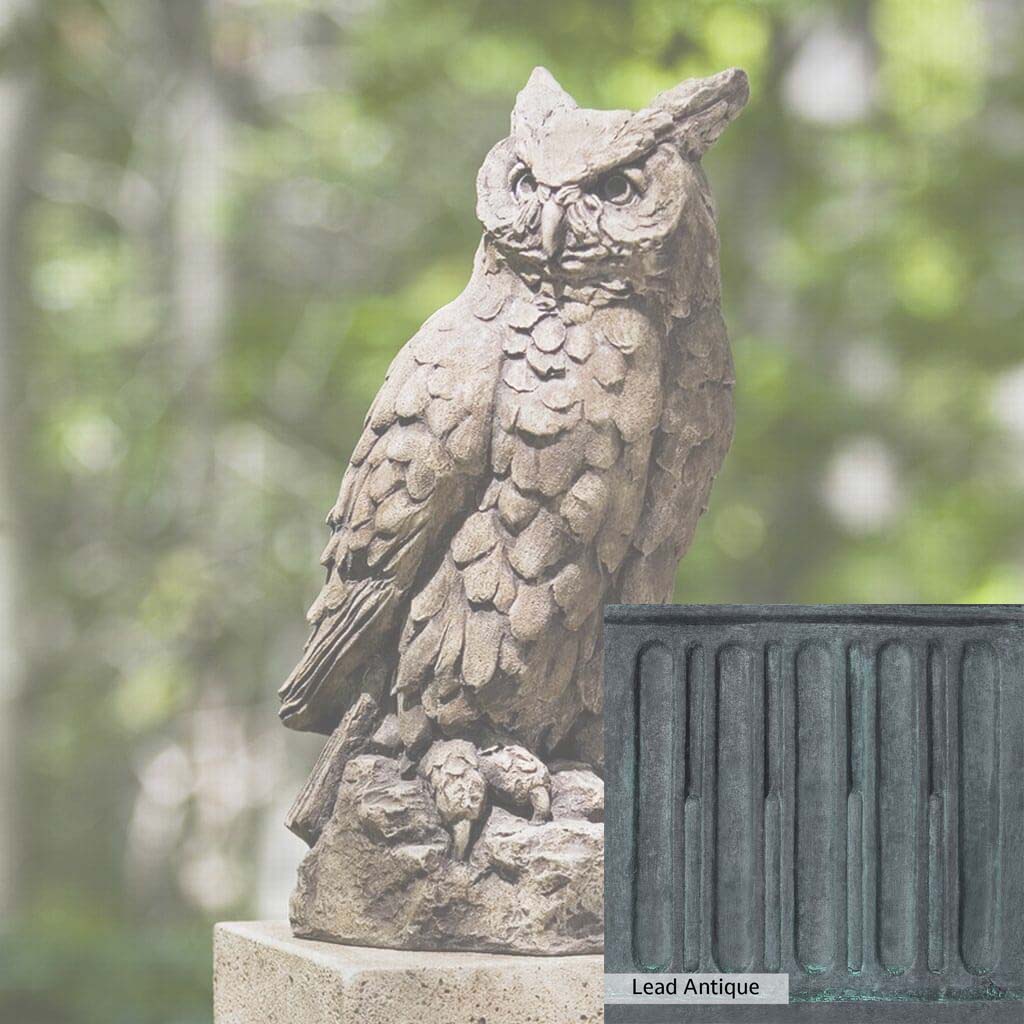 Campania International Large Horned Owl Statue