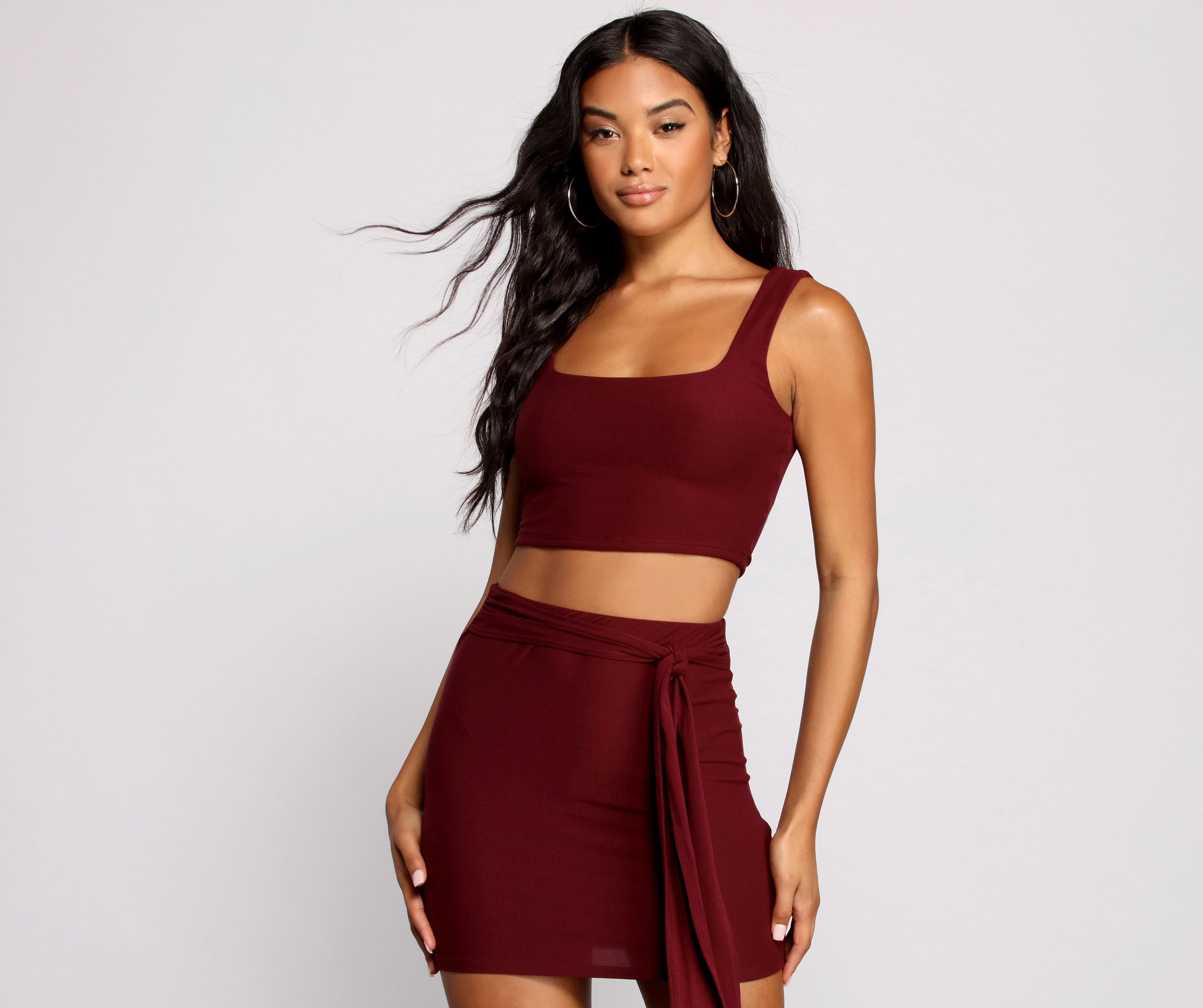 Classic Chic Wide Strap Crop Top