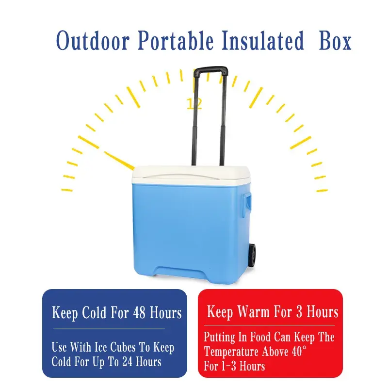 Cheap Price PP Material And Large Cans Easy Moving Waterproof Thermal Carrier Cooler Box For Keep Cool/Hot Frozen Insulated Box