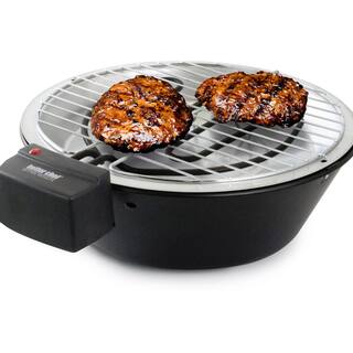 Better Chef Indoor Outdoor 14 in. Black Tabletop Electric Barbecue Grill 985111572M