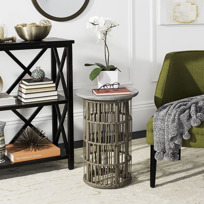 Safavieh Concrete Top Indoor / Outdoor End Table