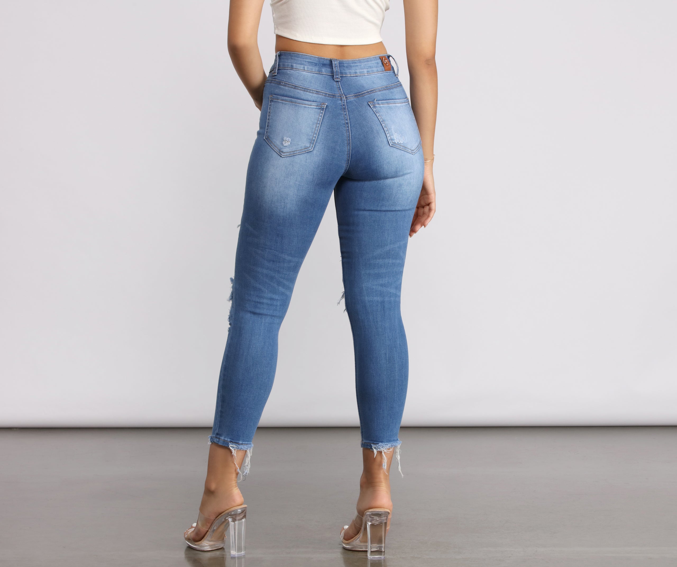 Major Destruction High Rise Skinny Jeans