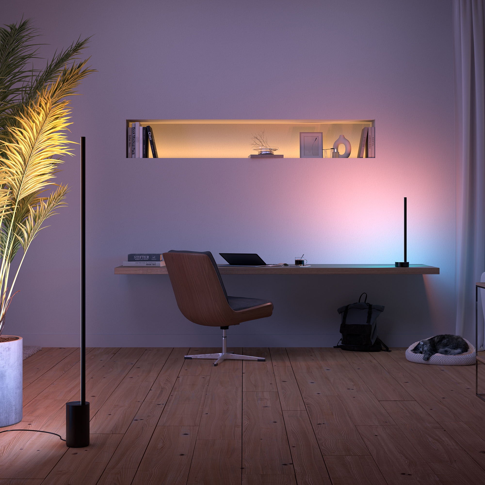 Philips Hue Gradient Signe Floor Lamp in Black Color