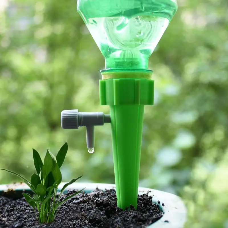 Drip Irrigation Automatic Plant  System Adjustable drip water spikes taper plants pot watering for Coke bottles 1pcs