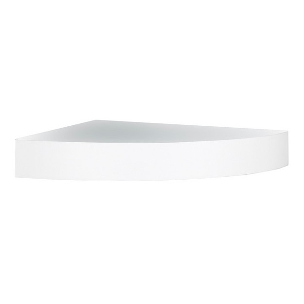 X 11 quot Floating Corner Shelf Wall Mounted White Inplace