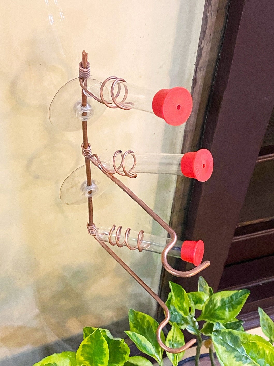 Triple Level Hummingbird Window Feeder