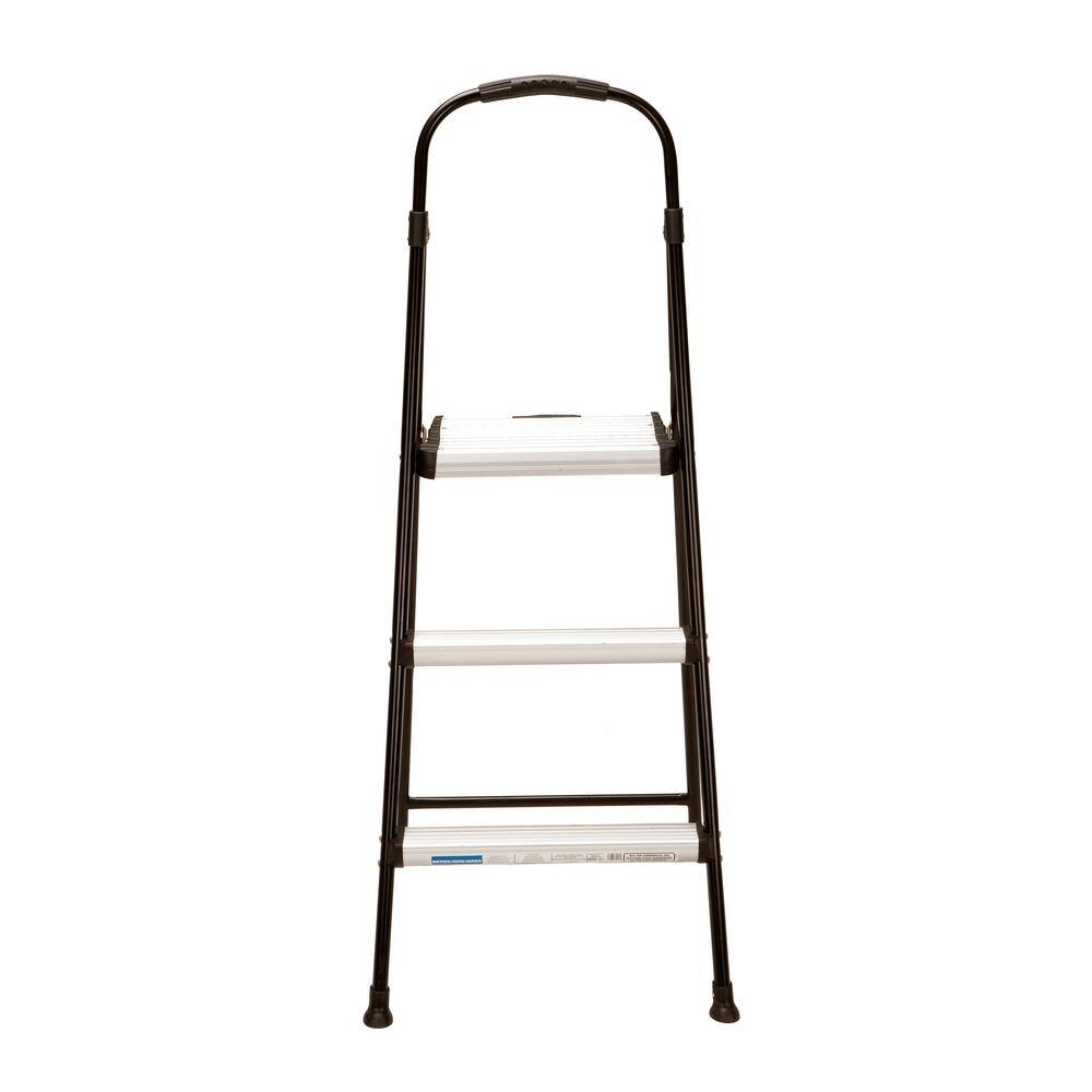 Cosco 3-Step Folding Step Stool with Rubber Hand Grip 11425ABK1E