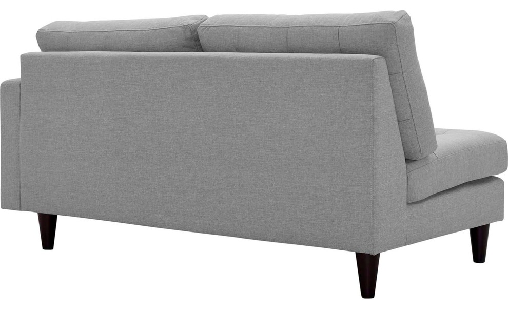 Modern Contemporary Urban Living Right Facing Loveseat Sofa  Navy Blue  Fabric   Midcentury   Loveseats   by House Bound  Houzz