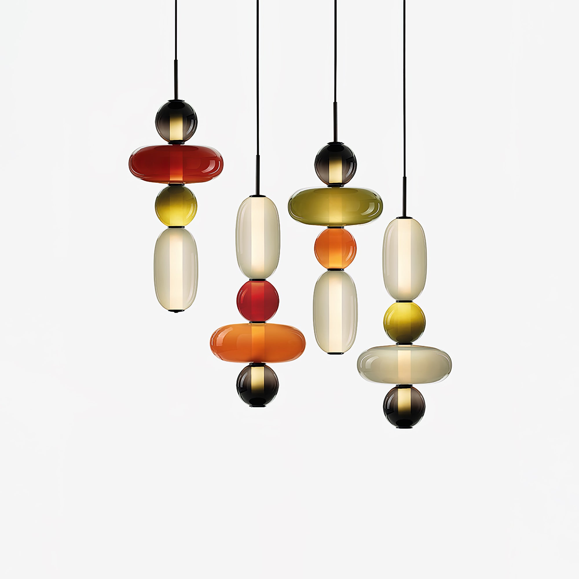 Candied Glass Combo Pendant Light