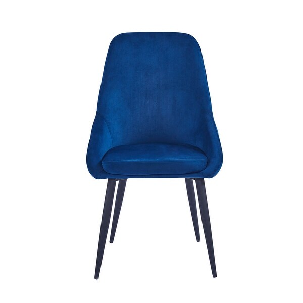 Porthos Home Fern Dining Chairs Set of 2， Velvet Upholstery， Steel Legs
