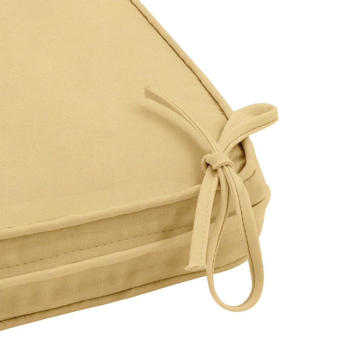 Sunbrella Canvas Wheat Small Outdoor Replacement Bench Cushion W/ Piping By Signature