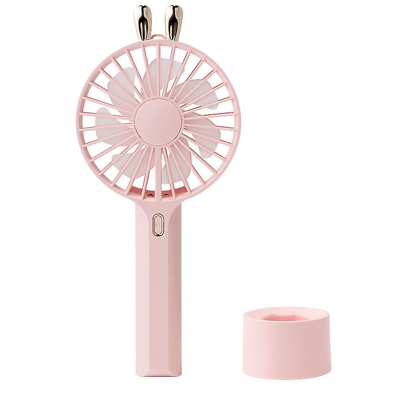 Handheld Mini Fan， 3 In 1 Small Fan With 7 Colors Led Lights， 3 Adjustable Speeds For Kids， Girls And Women Outdoors Pink