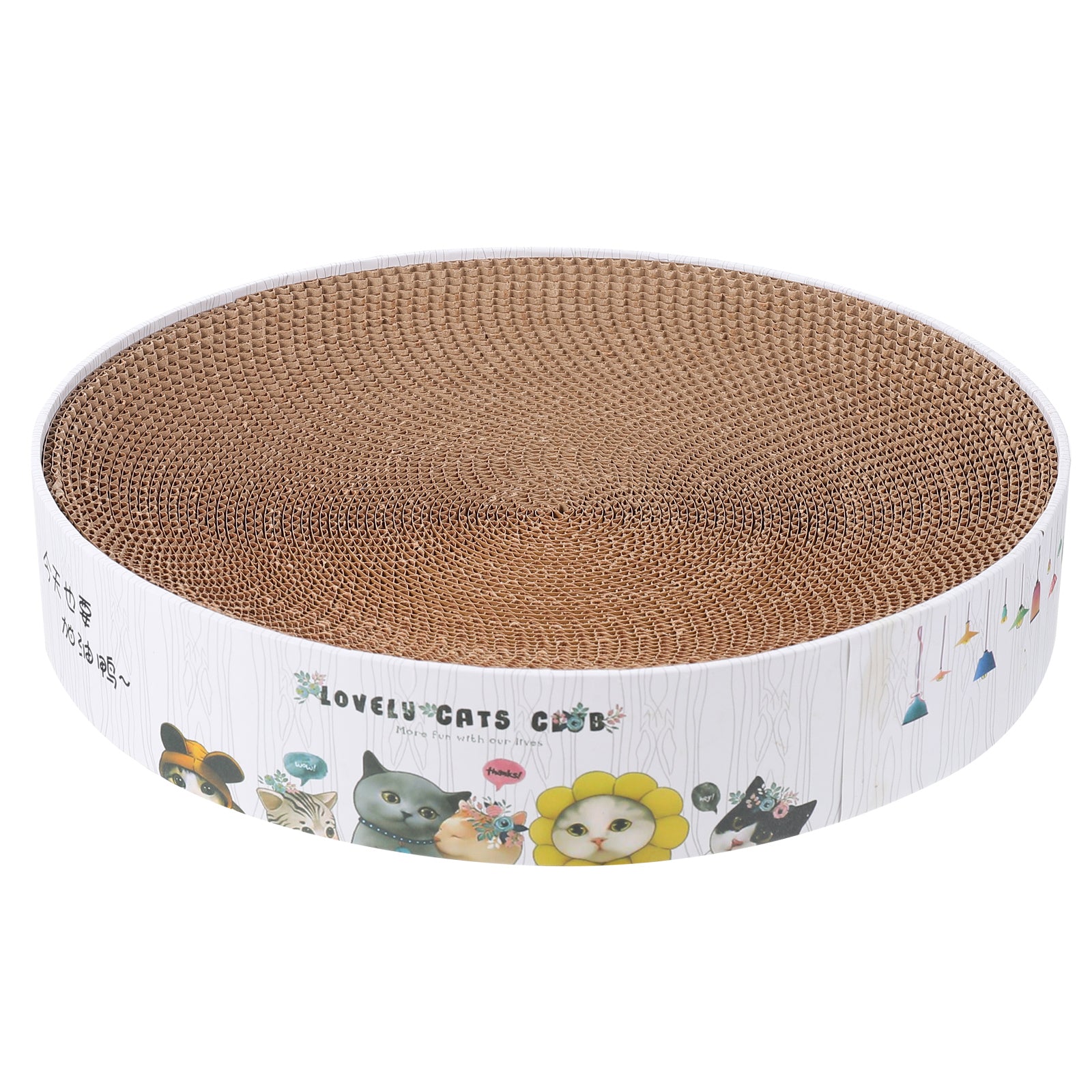 NUOLUX Cat Scratch Board Corrugated Paper Cat Scratching Post Bowl Shape Scratching Board