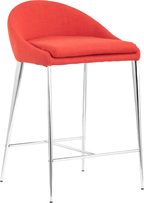 Reykjavik Orange Counter Height Stool， Set of 2