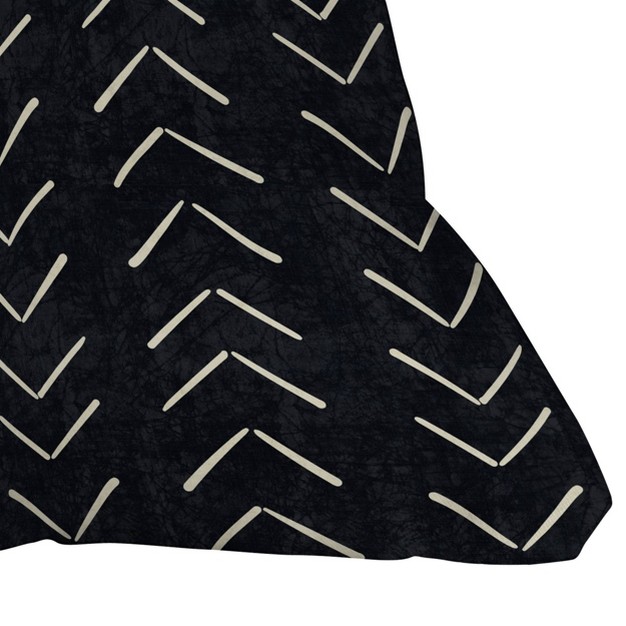 Oversize Becky Bailey Mud Cloth Big Arrows Square Throw Pillow Black white Deny Designs