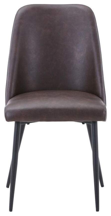 Maddox Mid Century Modern Faux Leather Upholstered Dining Chair (Set of 2) ...   Contemporary   Dining Chairs   by PARMA HOME  Houzz